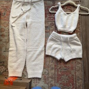 Pleshy cozy cream set NWOT size small
